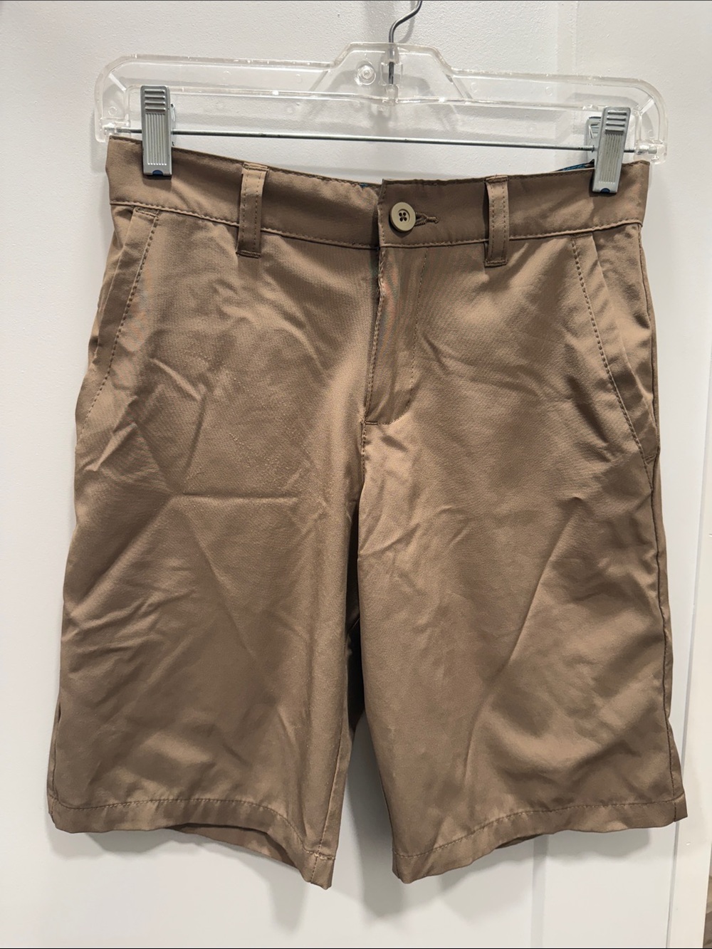 Reel Legends Boys Tan Flat-Front Shorts